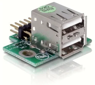 Delock Adapter USB USB Pinheader - 2x USB 2.0-A 41763 - Adaptery i przejściówki - miniaturka - grafika 2