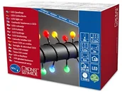 Pozostałe oświetlenie - Konstsmide 3696-507 LED Globelichterkette mit großen runden Dioden / für Außen (IP44) / 24V Außentrafo / 80 bunten Dioden / schwarzes Kabel - miniaturka - grafika 1