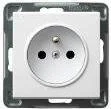 Gniazdka elektryczne - Ospel Gniazdo ścienne modułowe SONATA Pojedyncze z uziemieniem biały - miniaturka - grafika 1