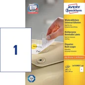 Etykiety samoprzylepne i bloki etykiet - Avery Zweckform Etykiety usuwalne Zweckform 210 x 297mm 100 ark./op. L4735REV-100 - miniaturka - grafika 1