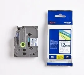 Brother Taśma laminowana do P-touch, TZ-233 12mm biała/niebieski nadruk - Folie termotransferowe do faksów - miniaturka - grafika 3
