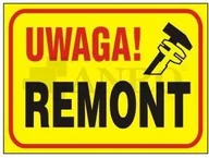 Tablice BHP - ANRO Uwaga! Remont - miniaturka - grafika 1