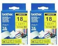 Brother Oryginał Taśma laminowana Flexi ID 18mm x 8m czarny nadruk żółte tło TZEFX641 - Taśmy do drukarek barwiące - miniaturka - grafika 2