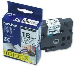 Brother Taśma biała z czarnym nadrukiem TZ241; 18 mm - Taśmy do drukarek barwiące - miniaturka - grafika 2