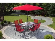 Meble ogrodowe - Patio Komplet mebli ogrodowych Bordeaux czerwony czarny czerwony - miniaturka - grafika 1