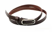 Paski - Pas-Max PL) Pasek Damski Skórzany Complex (PL) 15 mm CZEKOLADOWY Wąski - miniaturka - grafika 1