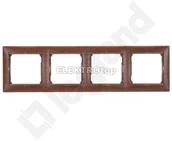 Klawisze i ramki - Legrand VALENA - Ramka poczwórna MAHOŃ , 770314, - miniaturka - grafika 1