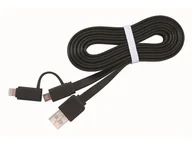 Kable USB - Gembird Kabel USB AM-> Micro-BM/ Lightning Apple 1m (CC-USB2-AMLM2-1M) - miniaturka - grafika 1