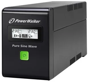 PowerWalker UPS LINE-INTERACTIVE 800VA 2X PL 230V, PURE SINE WAVE, RJ11/45 IN/OUT, USB, LCD VI 800 SW/FR - Zasilacze awaryjne UPS - miniaturka - grafika 2