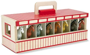 Melissa&Doug Drewniana Stajnia Stadnina 8 Koni Melissa and Doug 13744 - Zabawki interaktywne dla dzieci - miniaturka - grafika 3