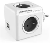 Przedłużacze i rozgałęźniki - Powercube Adapter Original USB 4x zásuvka 2x USB Szara/Biała - miniaturka - grafika 1