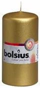 Świece - Bolsius Świeca PIEŃKOWA 120/60 ZŁOTA - miniaturka - grafika 1