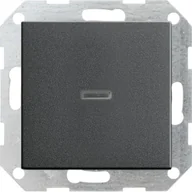Wyłączniki światła i elektryczne - Gira 011 01135758 Łącznik Przyciskowy System 55 10 A 250 V z klawiszem uniw - miniaturka - grafika 1
