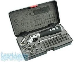 YATO ZESTAW WKRĘTAK Z GRZECHOTKĄ 42 CZĘŚCI YT-2806 - Pozostałe narzędzia ogrodowe - miniaturka - grafika 3