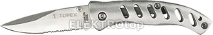 Topex nóż składany, ostrze 80mm, uchwyt metalowy, , 98Z105 - Nożyce i noże - miniaturka - grafika 2