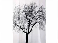 Zasłony prysznicowe - Bisk S.A. zasłonka prysznicowa tekstylna Tree zielony Tekstylne 04439 - miniaturka - grafika 1