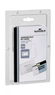 Durable Identyfikator z agrafką 40 x 75mm 10 sztuk 8608-19 - Identyfikatory - miniaturka - grafika 2