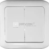 Wyłączniki światła i elektryczne - Legrand Łącznik schodowy Podwójny 10 AX - Forix IP44 Szary 782381 - miniaturka - grafika 1