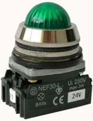 Pozostałe detektory - Promet Lampka żarówkowa NEF30Le/230V zielona W0-L-NEF30LE/220V Z - miniaturka - grafika 1