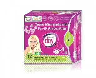 Gentle Day PODPASKI HIGIENICZNE MINI Z PASKIEM ANIONOWYM (TEENS) 12 SZT. - - Podpaski - miniaturka - grafika 2