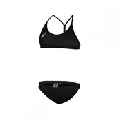 Pływanie - ZEROD Strój kąpielowy damski dwuczęściowy Graphic Czarny - miniaturka - grafika 1