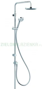 Kludi Logo Zestaw prysznicowy natynkowy z deszczownicą chrom 6809105-00 - Baterie wannowe i prysznicowe - miniaturka - grafika 2