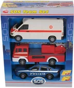 Samochody i pojazdy dla dzieci - Dickie Zestaw Pojazdów Ratunkowych SOS SI-3314108 - miniaturka - grafika 1