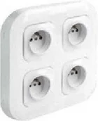 Gniazdka elektryczne - Legrand Polska Sp. z o.o. FORIX IP20 STACJA ROBOCZA DO 4 MECHANIZMÓW BIA - miniaturka - grafika 1