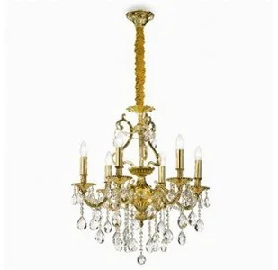 Ideal Lux GIOCONDA SP6 ORO oprawa wisząca 6 x 40W E14 60507 060507 - Oprawy, klosze i abażury - miniaturka - grafika 2