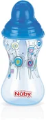 Kubki dla dzieci - Nuby Kubek niekapek Clik-It z zamykaną słomką Flip-It 300 ml niebieski 10241BLUENU - miniaturka - grafika 1