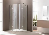 Kabiny prysznicowe - Huppe 400801.087.321/202151.055/2109805 90x90 + brodzik - miniaturka - grafika 1