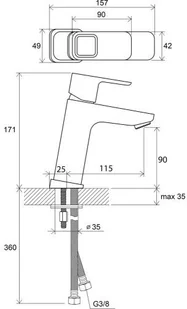 Ravak 10° TD 014.00 X070062 - Baterie umywalkowe - miniaturka - grafika 2