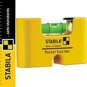 Poziomice, łaty, miary - Stabila Poziomnica kieszonkowa magnetyczna POCKET ELECTRIC - miniaturka - grafika 1