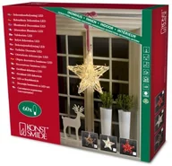 Pozostałe oświetlenie - Konstsmide 6222 100 LED dekoracja ""Silhouette drewniane gwiazda, brązowy""/nadaje się do użytku wewnątrz (IP )/24 V wewnętrzny transformator/60 ciepło białych diod/przezroczysty przewód (6222-100) - miniaturka - grafika 1