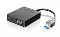 Adaptery i przejściówki - Lenovo adapter uniwersalny USB 3.0-VGA/HDMI (4X90H20061) - miniaturka - grafika 1