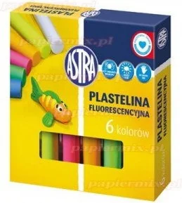 Astra Plastelina 6 kolorów fluorescencyjnych 83811906 - Masy plastyczne - miniaturka - grafika 3