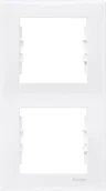 Wyłączniki światła i elektryczne - Schneider Electric Polska Sp. z o.o. SCHNEIDER SEDNA ramka Podwójna PION BIAŁA S - miniaturka - grafika 1