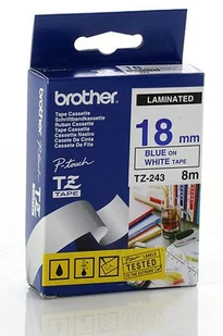 Brother Taśma 18mm BLUE ON WHITE - Akcesoria do kas i terminali - miniaturka - grafika 9
