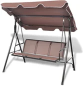 Huśtawki - vidaXL vidaXL Kawowa huśtawka ogrodowa - miniaturka - grafika 1