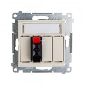 Gniazdka elektryczne - Kontakt Simon Simon 54 Gniazdo głośnikowe pojedyncze kremowe DGL31.01/41 WMDG-01000x-041 0001-00000-25433 [4349218] - miniaturka - grafika 1