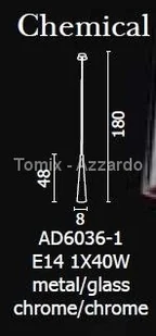 Azzardo CHEMICAL AD6036-1 - Lampy sufitowe - miniaturka - grafika 4