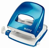 Dziurkacze - Leitz Dziurkacz duży metalowy LEITZ WOW metaliczny niebieski 30 kartek 50081036 50081036 - miniaturka - grafika 1