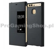 Etui i futerały do telefonów - Huawei Etui oryginalne S-VIEW do P9 Dark Grey - miniaturka - grafika 1