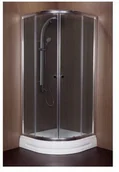 Kabiny prysznicowe - Askopol Galatea Plus 80x80 szkło grafitowe - miniaturka - grafika 1