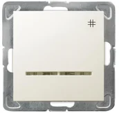 Wyłączniki światła i elektryczne - Ospel Impresja Łącznik krzyżowy z podświetleniem pomarańczowym ecru ŁP-4YS/m/27 ŁP-4YS/M/27 - miniaturka - grafika 1
