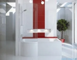 PMD Piramida Besco Inspiro 160x70 lewa biała + obudowa + syfon #WAI-160-PLE/#OAI-160-II/19975 - Wanny - miniaturka - grafika 6