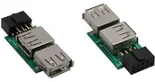 Adaptery i przejściówki - InLine 33440I 2 X gniazdo A na słupek złącze USB 2.0 adapter 4043718121236 - miniaturka - grafika 1