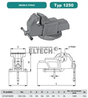 Imadła i ściski - Bison-bial L Imadło ślusarskie 1250-125L stałe (642212501605) - miniaturka - grafika 1