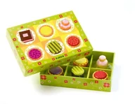 Zabawki interaktywne dla dzieci - Djeco Drewniane ciasteczka w zielonym pudełku DJ06543 - miniaturka - grafika 1