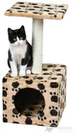 Drapaki dla kotów - Trixie Drapak Domek stojący Zamora beżowy z odciskiem łap - miniaturka - grafika 1